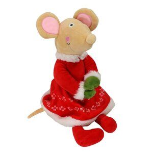 World Market Mama Mouse Christmas Plush Stuffed Animal Toy Decor